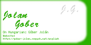 jolan gober business card
